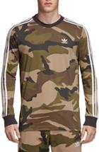 Men's Adidas Originals Camo Long Sleeve T-shirt - Green