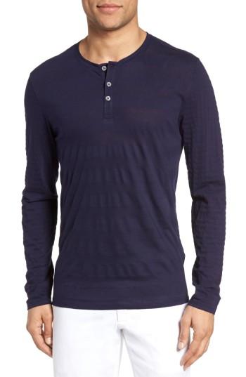 Men's Zachary Prell Redwood Pima Cotton Henley - Blue