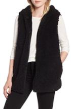 Women's Trouve Faux Shearling Hooded Vest, Size - Ivory