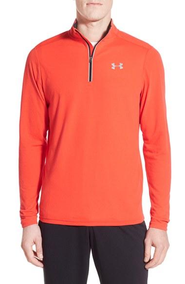 Men's Under Armour 'streaker' Fitted Quarter Zip Training Pullover - Black
