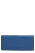 Women's Longchamp 'veau Foulonne' Continental Wallet - Blue