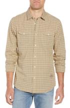 Men's Scotch & Soda Amsterdams Blauw Slim Fit Kitchen Towel Sport Shirt - Beige