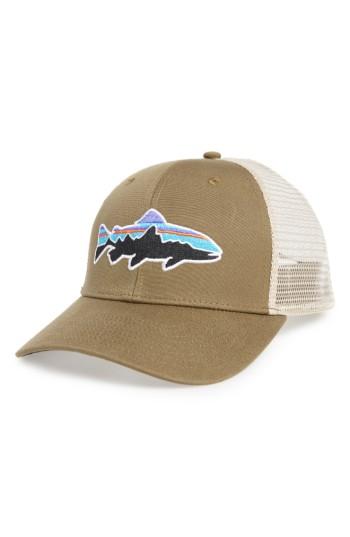 Men's Patagonia 'fitz Roy - Trout' Trucker Hat - Brown