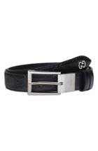 Men's Gucci Reversible Signature Leather Belt 0 Eu - Black