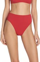 Women's Leith High Waist Bikini Bottoms - Red