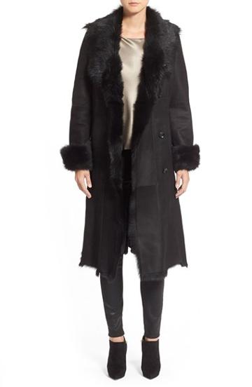 Women's Hiso Long Genuine Toscana Shearling Coat