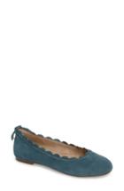 Women's Jack Rogers Lucie Scalloped Flat M - Blue/green