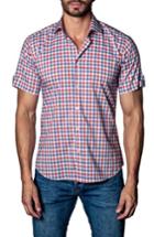 Men's Jared Lang Check Sport Shirt, Size - White