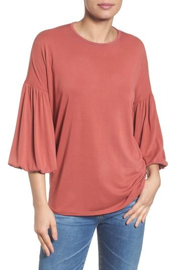 Women's Caslon Blouson Sleeve Tee - Burgundy