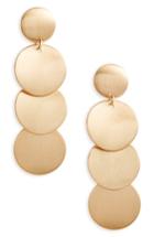 Women's Kitsch Metal Disc Drop Earrings