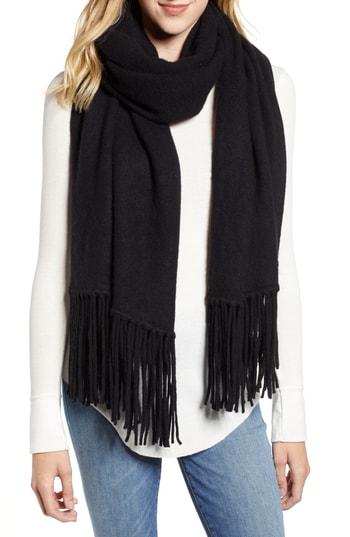 Women's Allsaints Boiled Wool Scarf, Size - Black