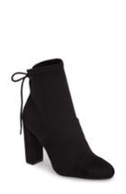 Women's Steve Madden Enact Tie-back Bootie .5 M - Black