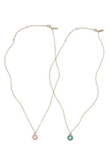 Women's Topshop Bff Doughnut 2-pack Necklace Set