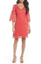 Women's Gabby Skye Lace Bell Sleeve Dress - Coral