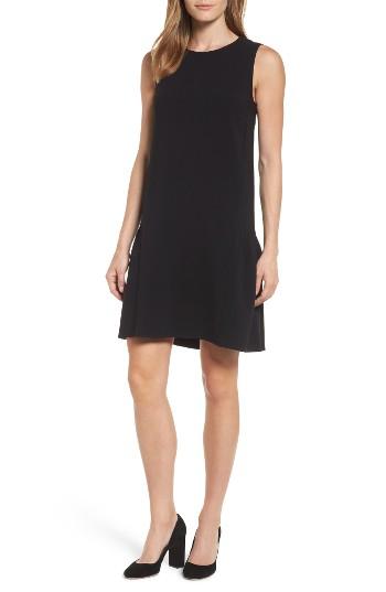 Women's Halogen Flounce Back Shift Dress - Black