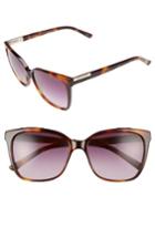 Women's Ted Baker London 54mm Gradient Lens Square Sunglasses - Tortoise