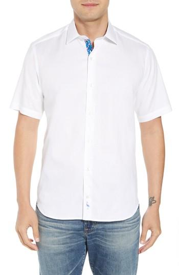 Men's Tailorbyrd Abbott Fit Sport Shirt, Size Small - White