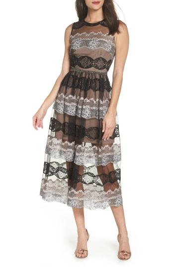 Women's Bronx And Banco Caprese Lace & Mesh Cocktail Dress Us / 6 Au - Black