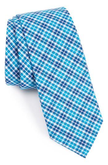Men's 1901 Leona Check Cotton Skinny Tie