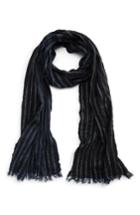 Men's John Varvatos Star Usa Crinkle Stripe Wool Scarf, Size - Blue