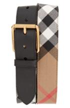 Men's Burberry Mark House Check Belt 0 Eu - Black