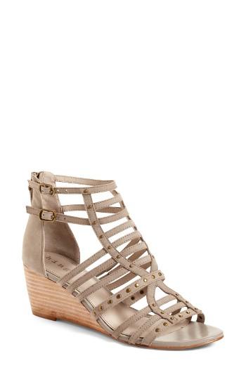Women's Hinge Nolan Strappy Wedge Sandal M - Grey