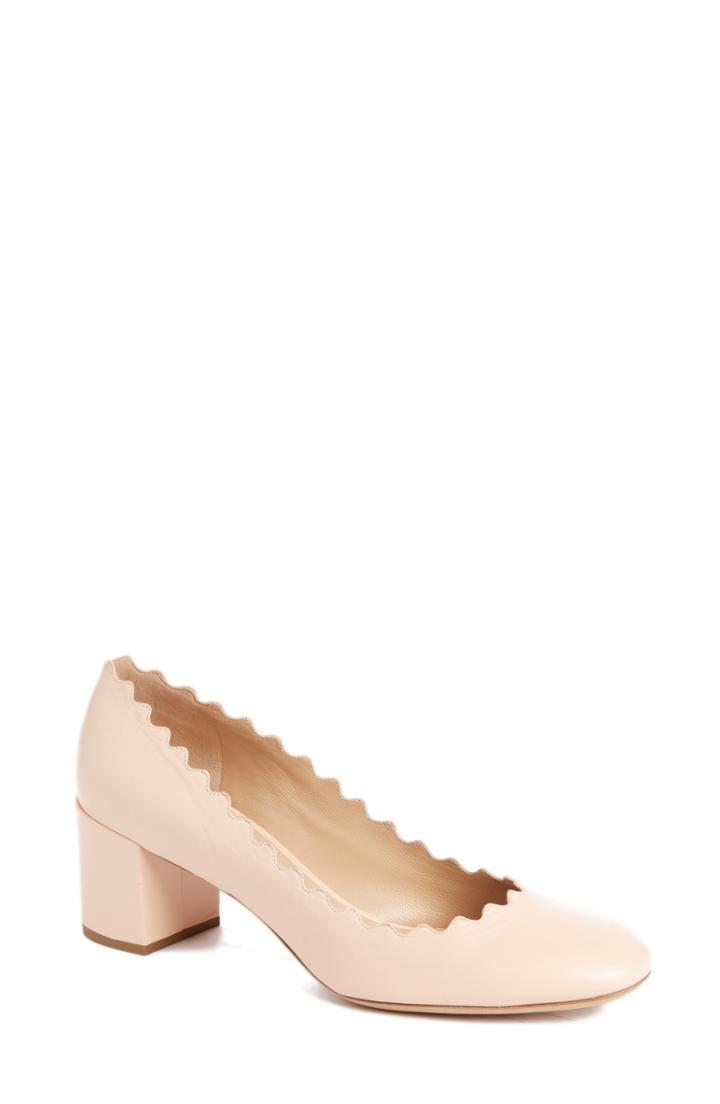 Women's Chloe Lauren Scalloped Pump Us / 35eu - Beige