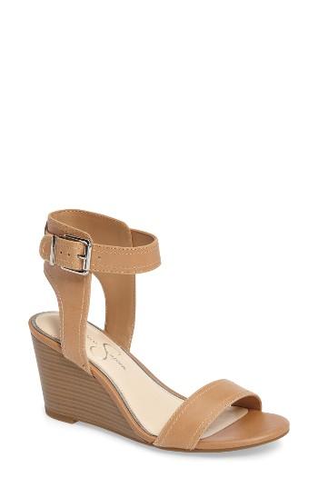 Women's Jessica Simpson Cristabel Wedge Sandal M - Brown