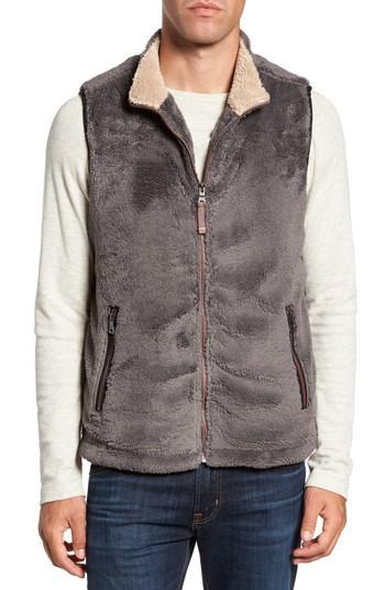 Men's True Grit Double Up Pebble Pile Faux Fur Vest - Black