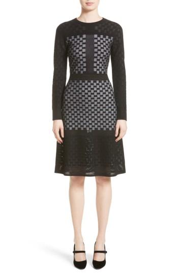 Women's St. John Collection Illusion Checkerboard Dress