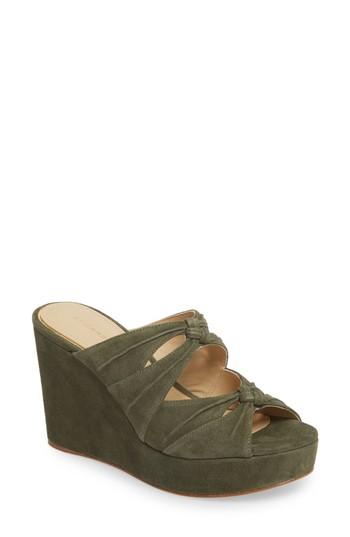 Women's Etienne Aigner Desire Platform Wedge Mule M - Green