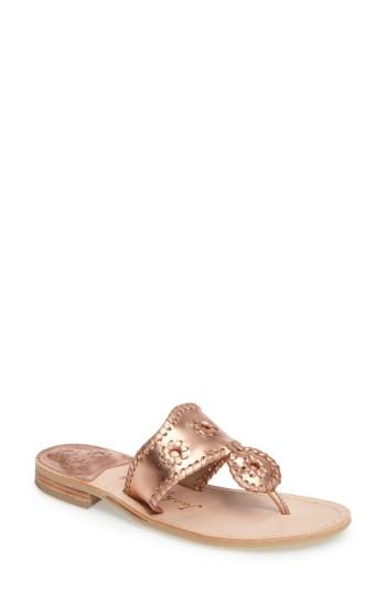 Women's Jack Rogers Hamptons Metallic Flip Flop .5 M - Metallic