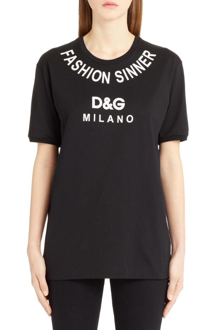 Women's Dolce & Gabbana Fashion Sinner Graphic Tee