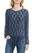 Women's Vince Camuto Fringe Sweater, Size - Blue