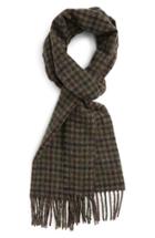Men's Barbour Houghton Check Wool Scarf, Size - Green