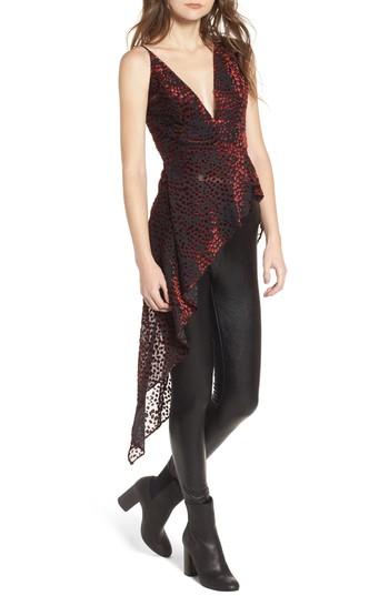 Women's Wayf Maddox Asymmetrical Top - Red