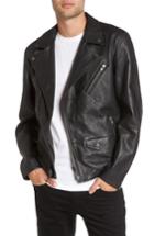 Men's Treasure & Bond Leather Biker Jacket, Size - Black