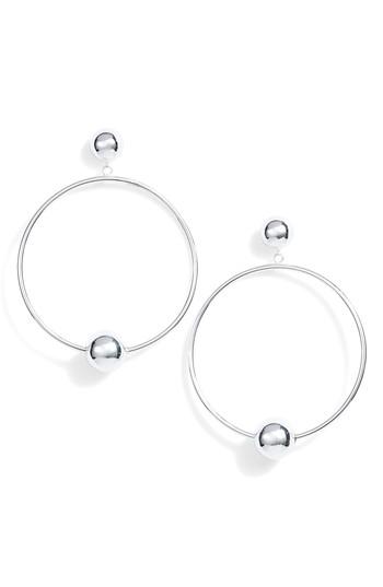 Women's Argento Vivo Open Circle Sphere Drop Earrings