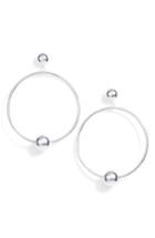 Women's Argento Vivo Open Circle Sphere Drop Earrings