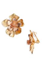 Women's Oscar De La Renta Bold Flower Clip Earrings