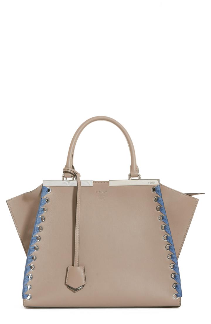 Fendi 3jours Calfskin Leather Shopper -