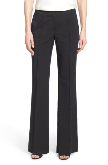 Women's Lafayette 148 New York 'kenmare' Flare Leg Pants - Black