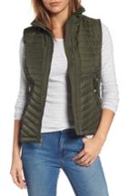 Women's Vince Camuto Contrast Trim Quilted Vest - Green