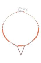 Women's Nakamol Design Triangle Pendant Collar Necklace