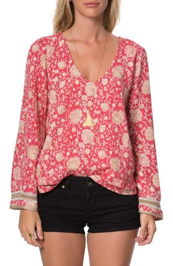 Women's O'neill Landon Floral Print Woven Top - Pink