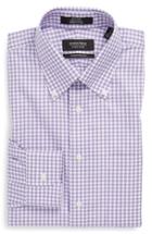 Men's Nordstrom Men's Shop Traditional Fit Non-iron Gingham Dress Shirt .5 33 - Purple