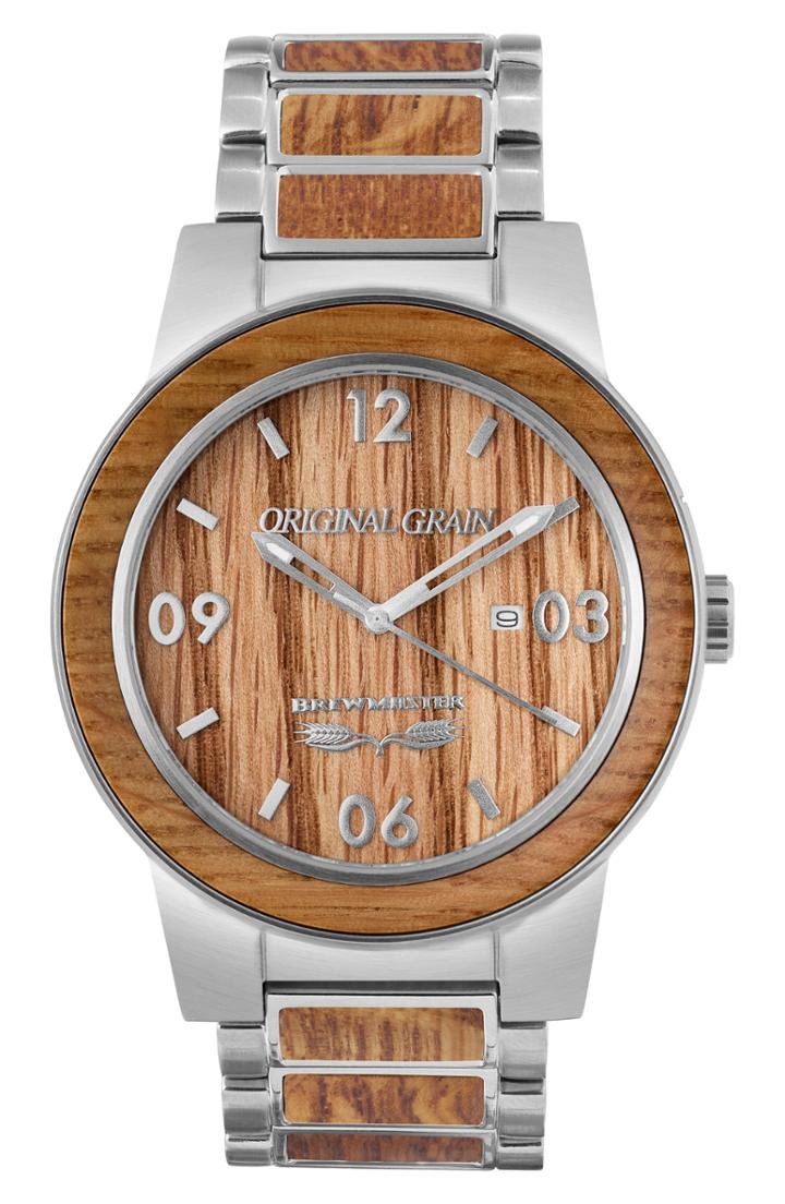 Men's Original Grain Brewmaster Barrel Bracelet Watch, 47mm
