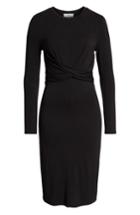 Women's Socialite Wrap Front Midi Dress - Black