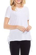 Women's Vince Camuto Side Lace-up Cotton Slub Top, Size - White