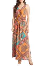 Women's Karen Kane Print Maxi Dress - Orange